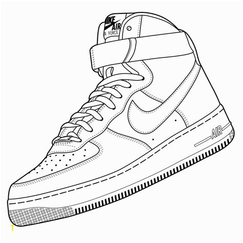 nike air force ausmalen|Nike Air Force 1 Coloring Pages .